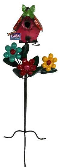 Birdhouse with Daisy on Stand-1