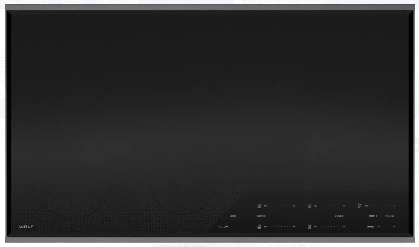 CE365T/S Wolf 36 Inch Transitional Electric Cooktop - Stainless Steel-1