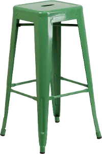 Green Metal Stackable Bar Stool