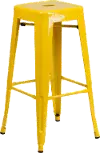 Yellow Metal Stackable Bar Stool
