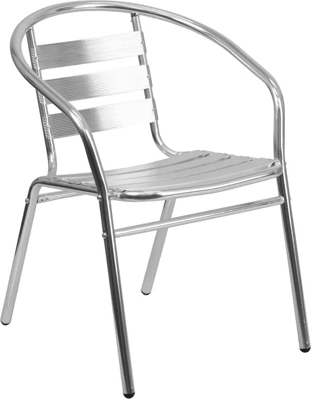 Aluminum Slatback Stack Chair-1