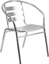 Aluminum Slatback Stack Chair