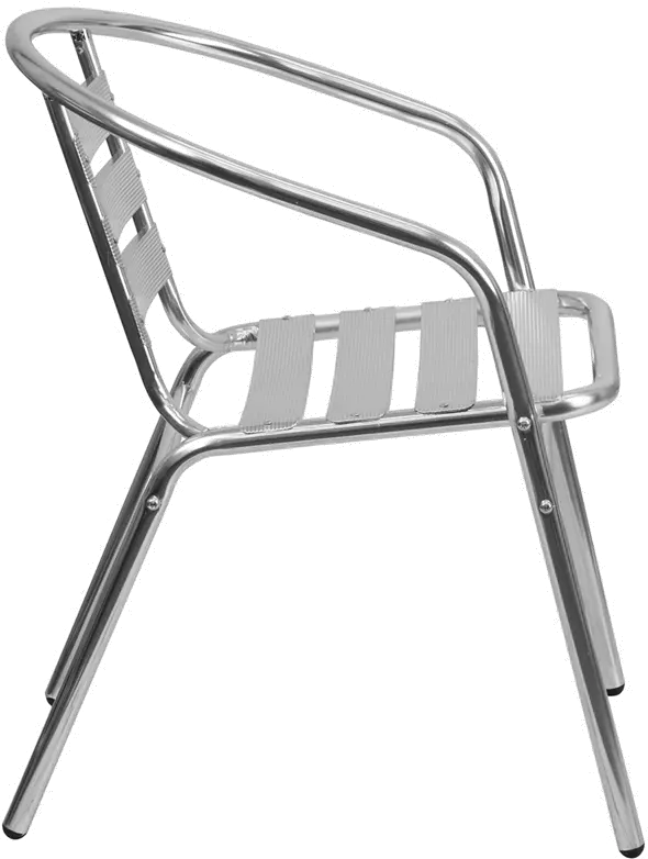 Aluminum Slatback Stack Chair-2