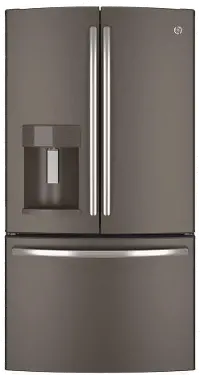 GFE28GMKES GE 27.8 cu ft French Door Refrigerator - Slate