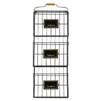 Triple Metal File Holder with Chalkboard Labels