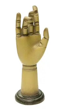 Brown Hand Sculpture on Stand