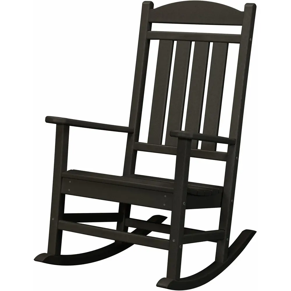 HVR100BL Black Outdoor Porch Rocker-1