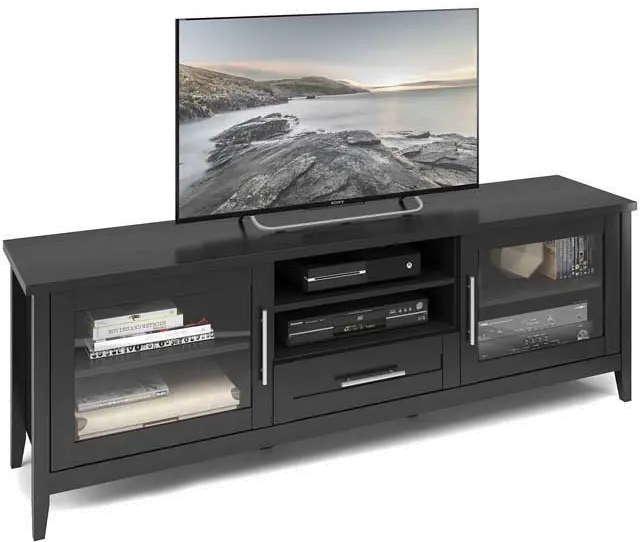 Black Extra Wide 70 Inch TV Stand - Jackson-1