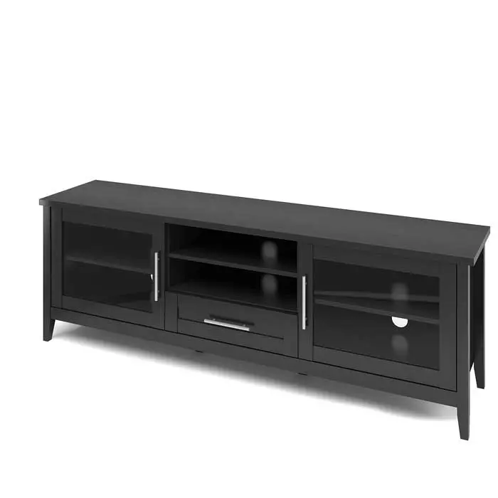 Black Extra Wide 70  TV Stand-4