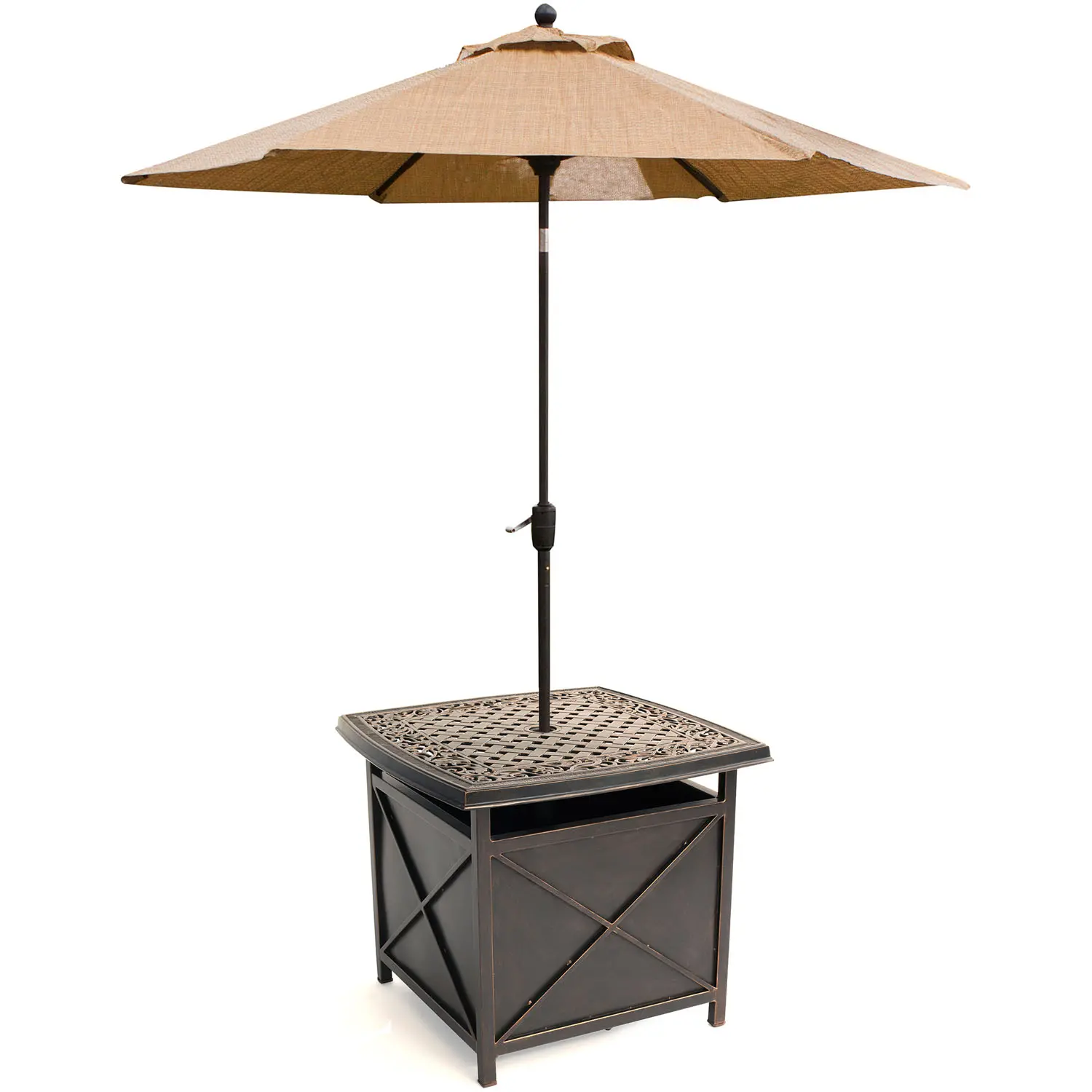 TRADUMBTBL Outdoor Cast-Top Side Table & Umbrella Stand - Traditions-3