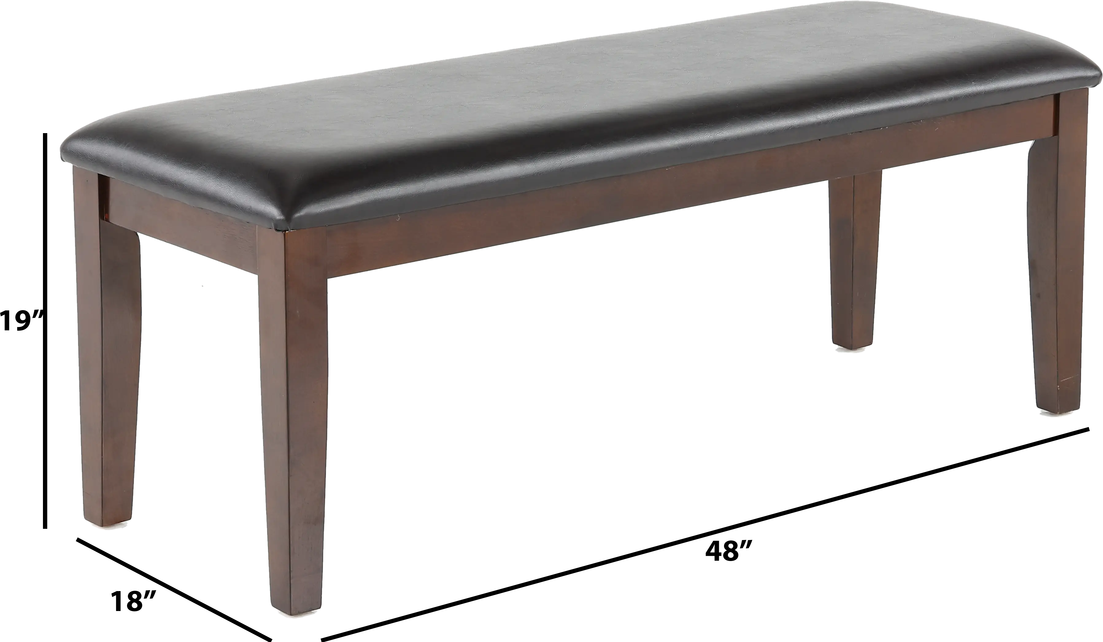 Brent Dark Cherry Dining Bench-4