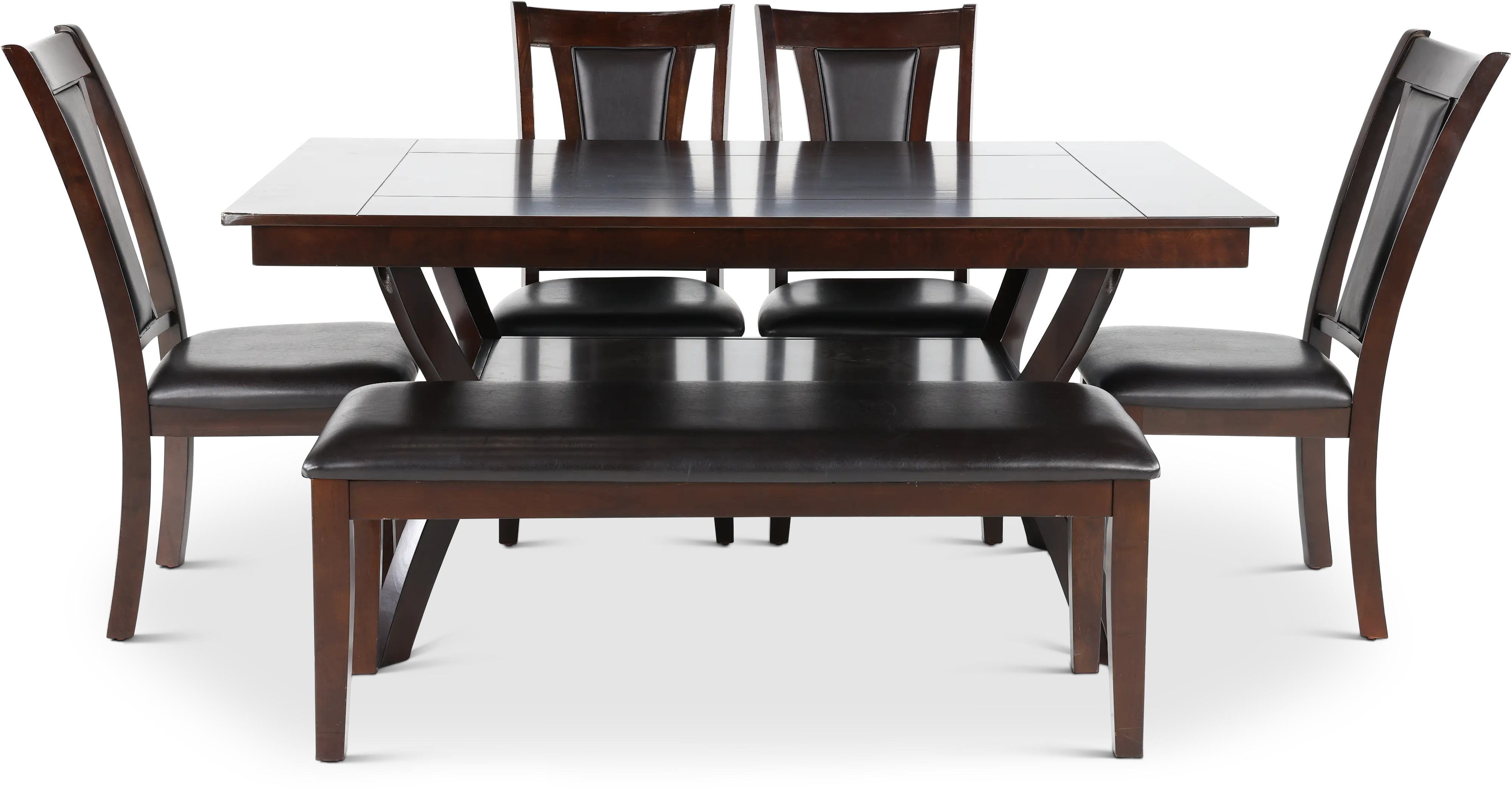 Brent Dark Cherry 6 Piece Dining Set-1
