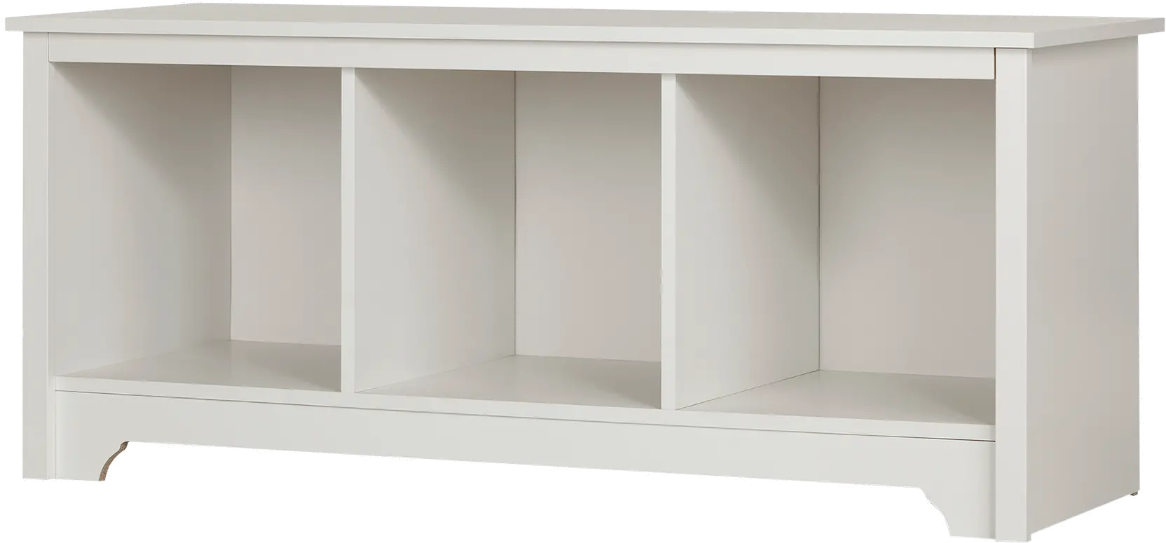 10327 Vito White Cubby Storage Bench - South Shore-3