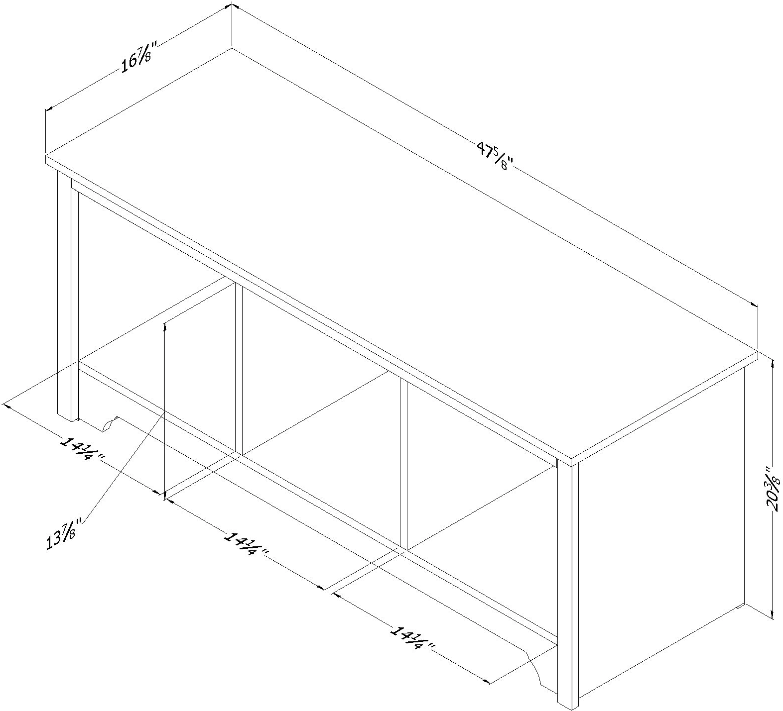 10327 Vito White Cubby Storage Bench - South Shore-4
