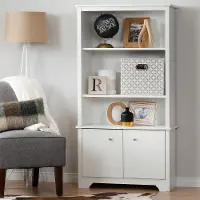 10328 White 3-Shelf Storage Bookcase - South Shore