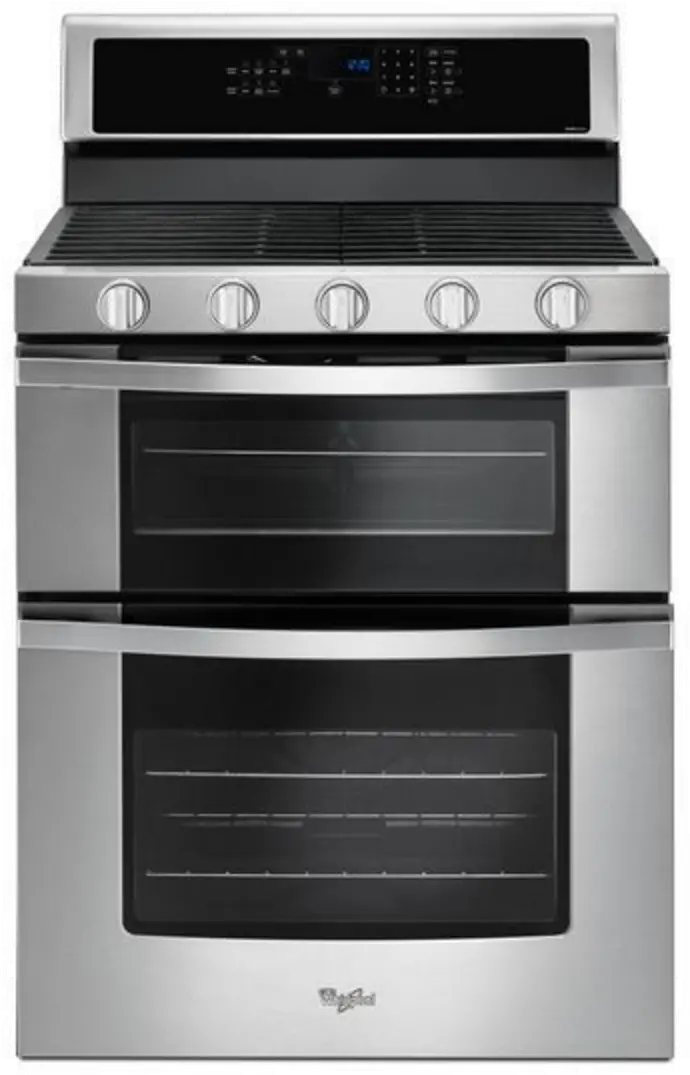 WGG745S0FS Whirlpool 6 cu ft Double Oven Gas Range - Stainless Steel-1
