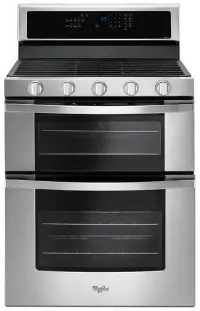 WGG745S0FS Whirlpool 6 cu ft Double Oven Gas Range - Stainless Steel