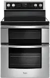 WGE745C0FS Whirlpool 6.7 cu ft Double Oven Electric Range - Stainless Steel