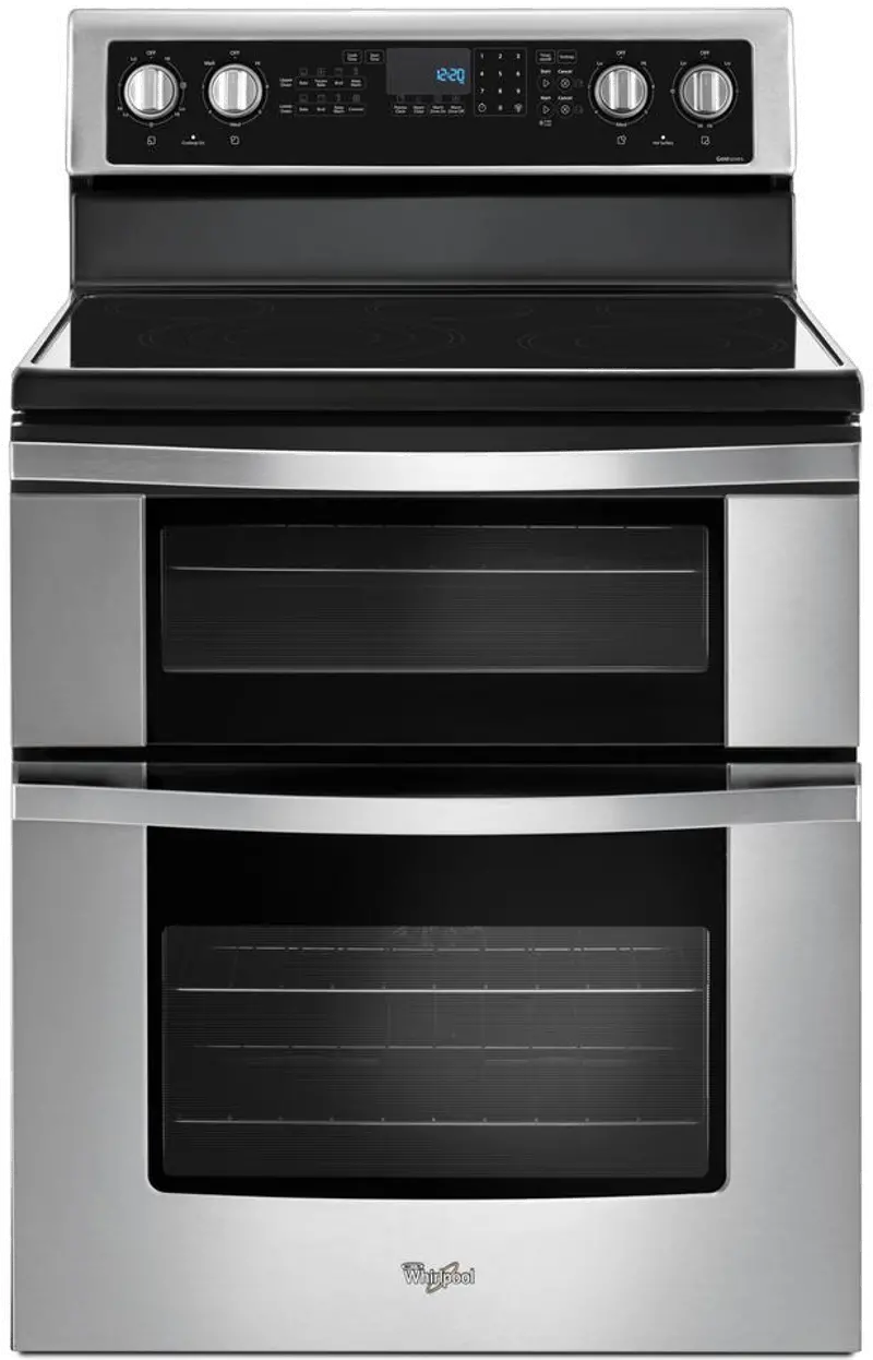 Whirlpool 6.7 cu ft Double Oven Electric Range - Stainless Steel