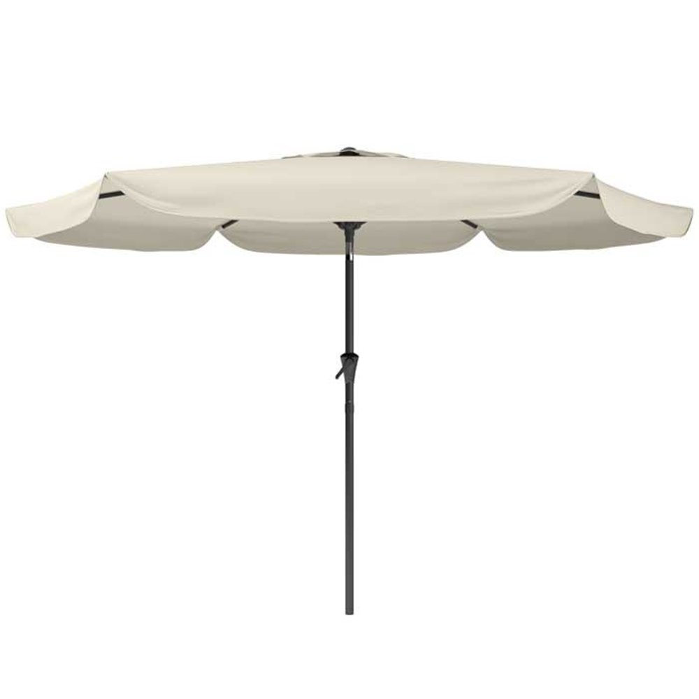 Warm White Tilting Patio Umbrella