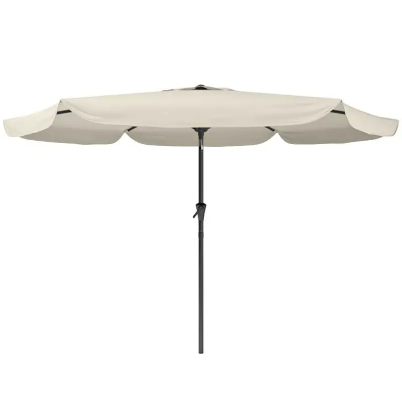Warm White Tilting Patio Umbrella