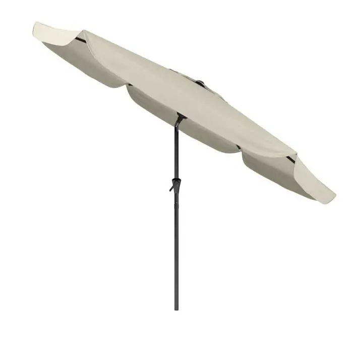 Warm White Tilting Patio Umbrella-4