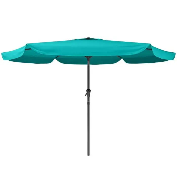 Turquoise Blue Tilting Patio Umbrella-1