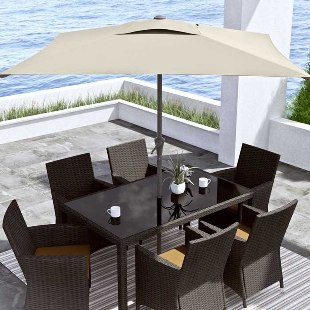 White Square Patio Umbrella