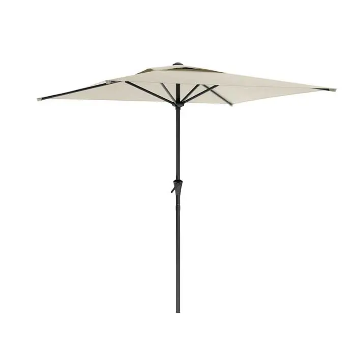 White Square Patio Umbrella-1
