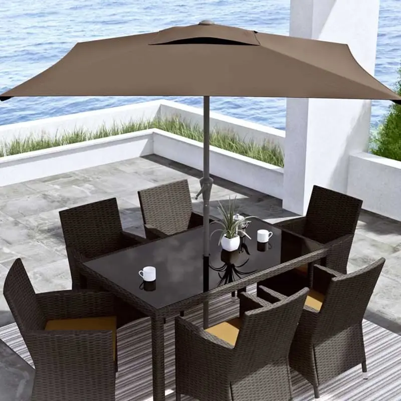 Brown Square Patio Umbrella