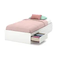 10479 Little Smileys White Twin Mates Bed - South Shore
