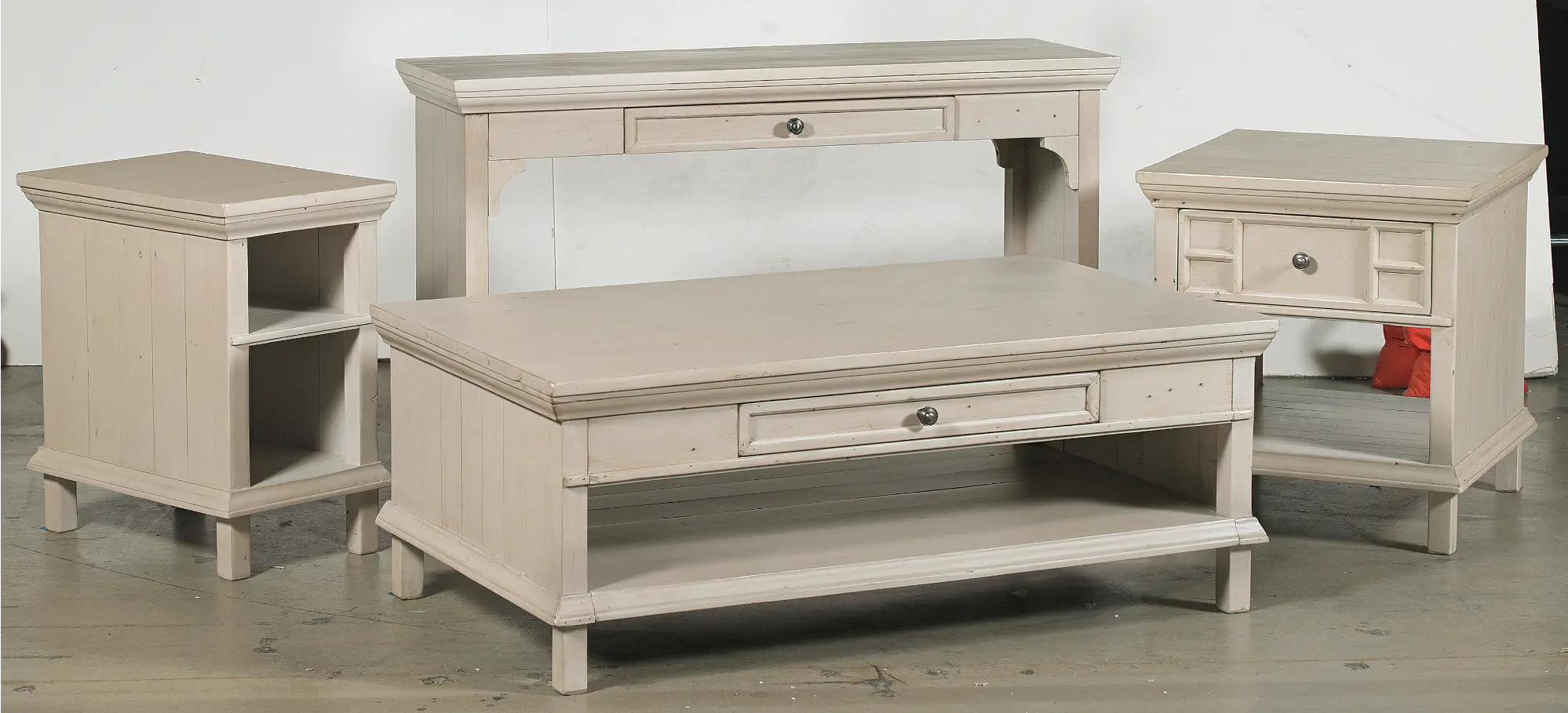 Modern Linen Coffee Table - Smooth Reflections-2