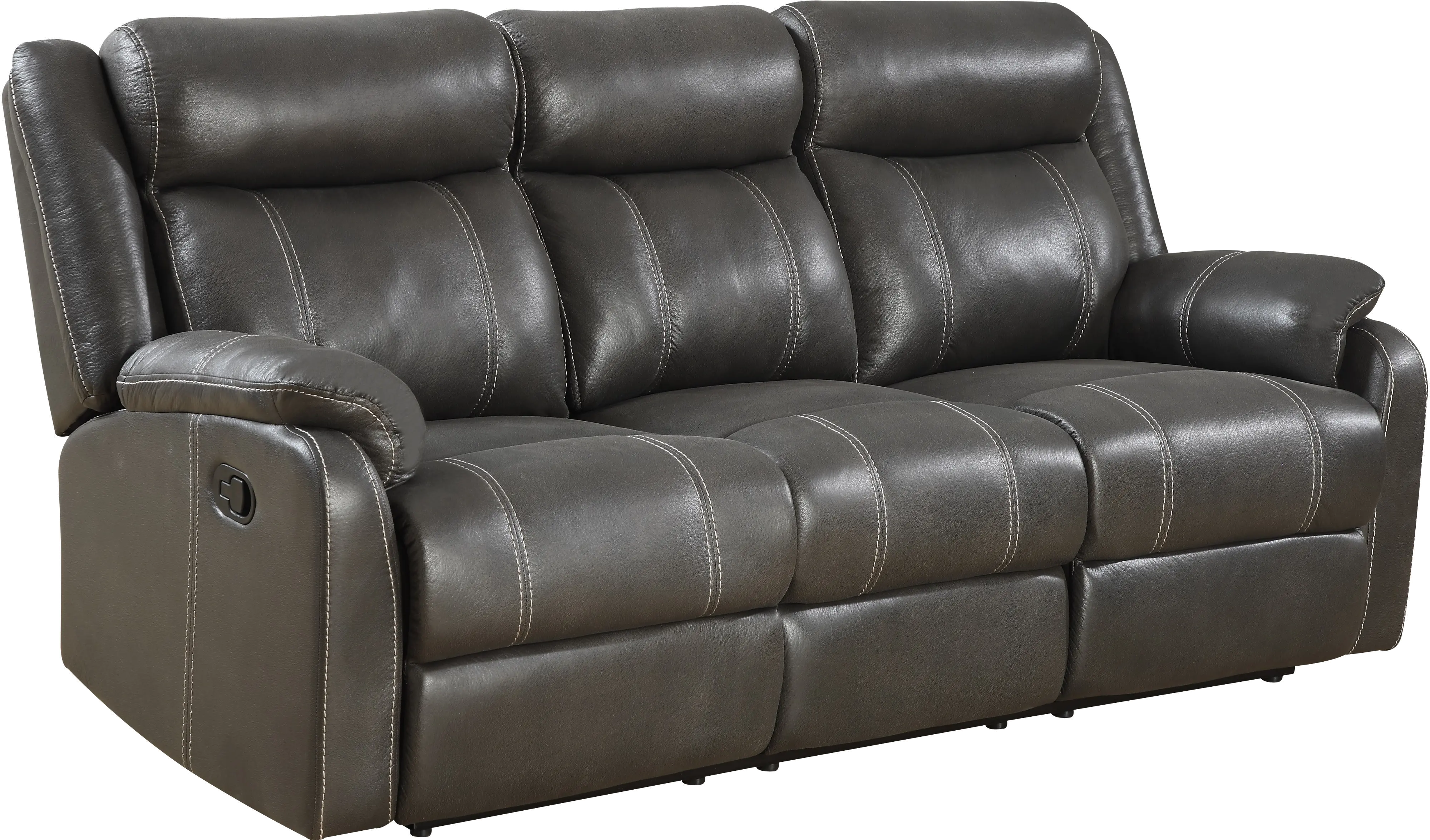 Domino Gray Dual Reclining Sofa-2
