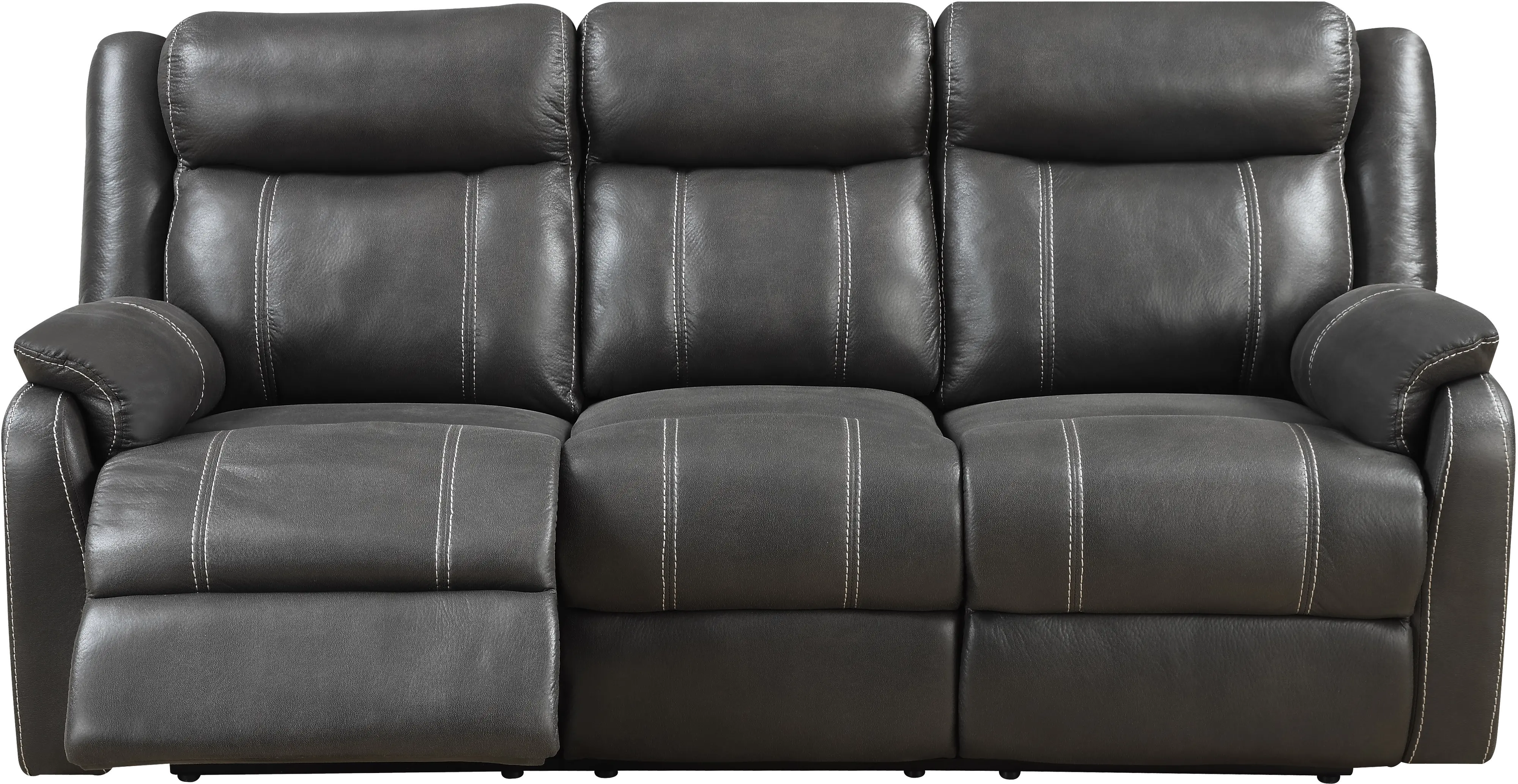 Domino Gray Dual Reclining Sofa-3