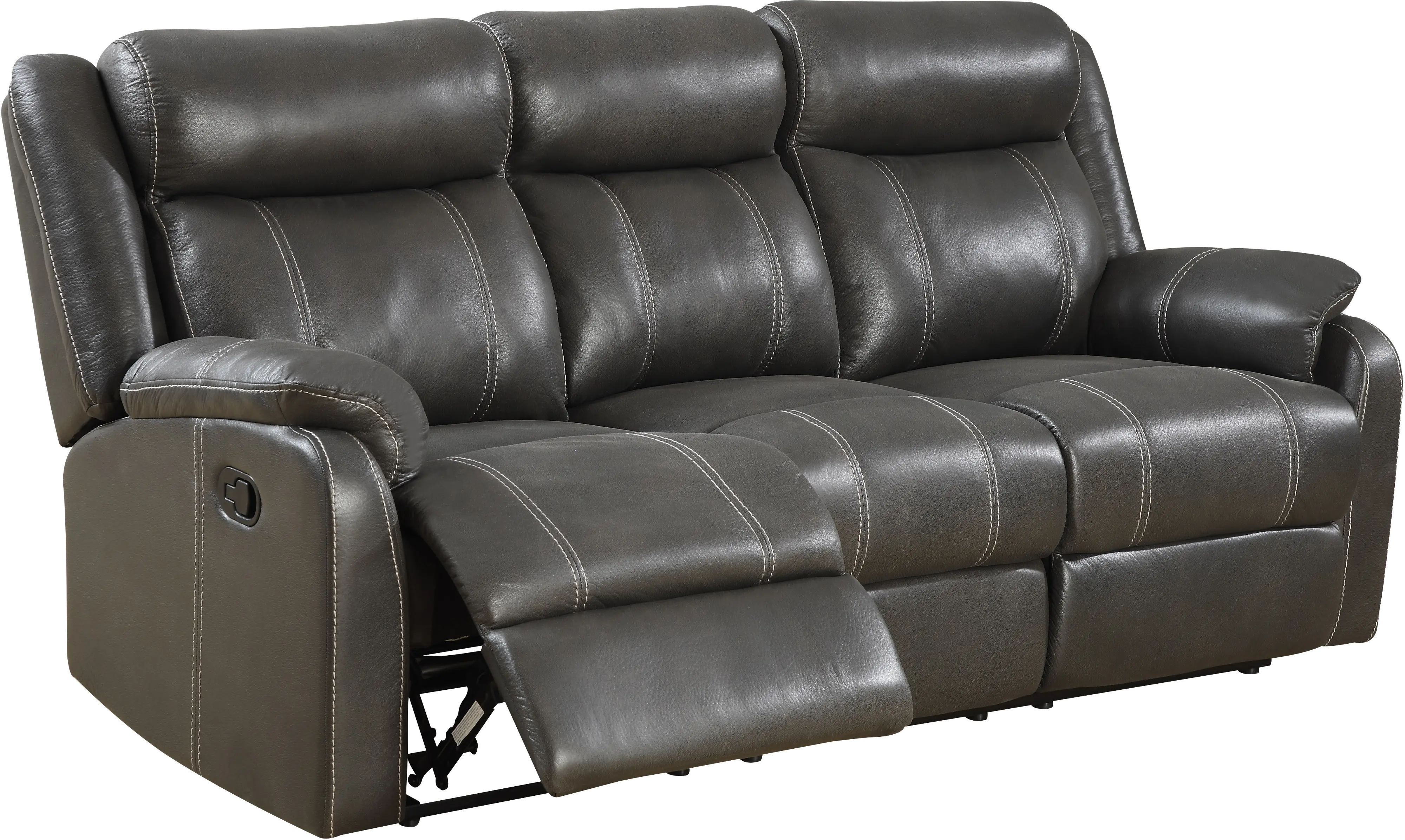 Domino Gray Dual Reclining Sofa-4