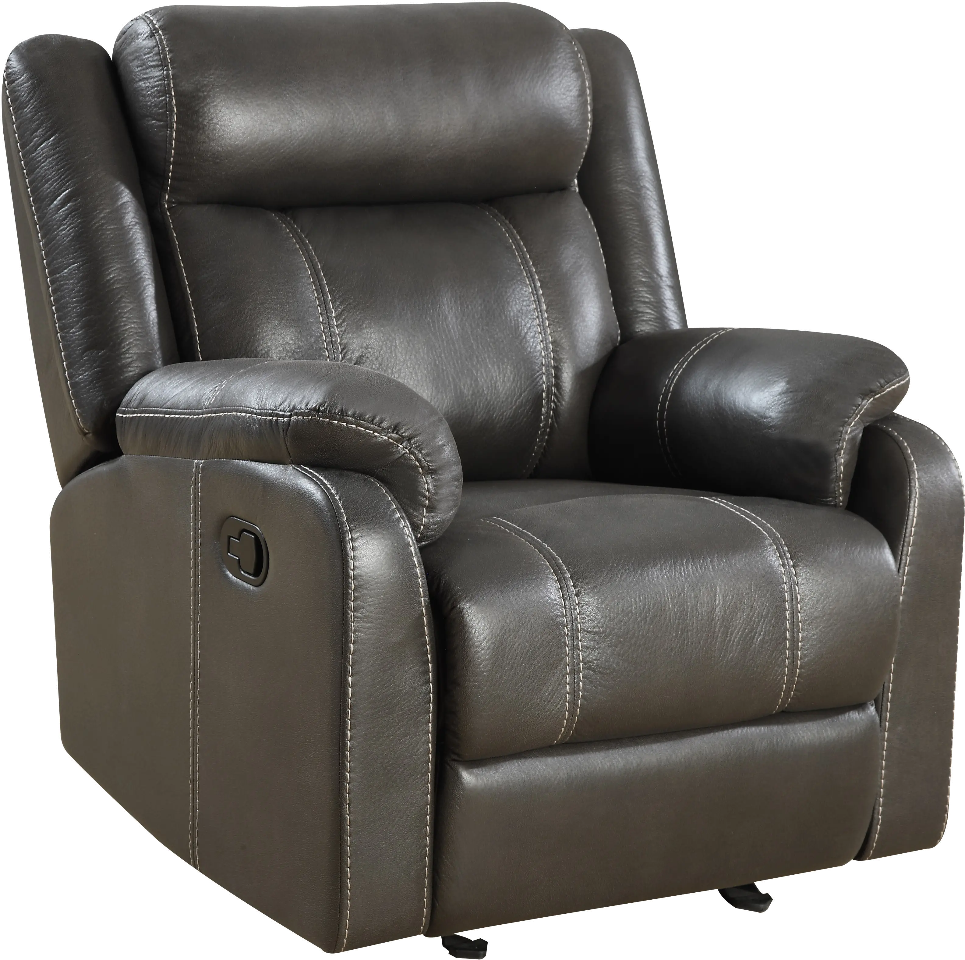 Domino Gray Gliding Recliner-1