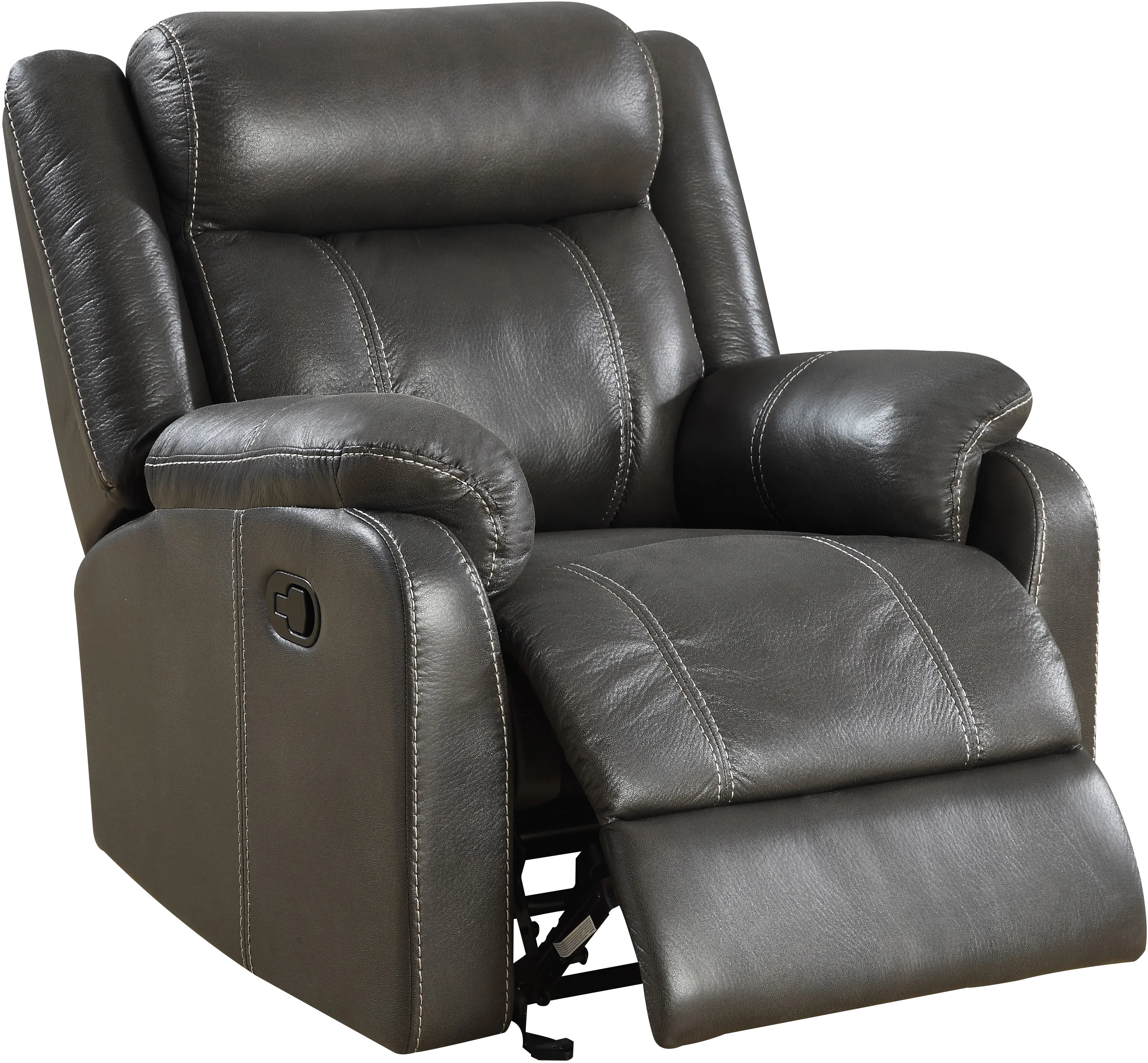 Domino Gray Gliding Recliner-2