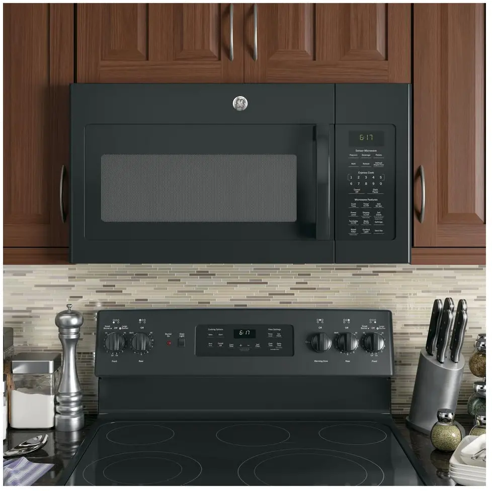 JVM6175DKBB GE Over the Range Microwave - 1.7 cu. ft. Black-4