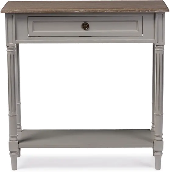 6654-RCW Rustic French Country Accent Table - Edouard-1
