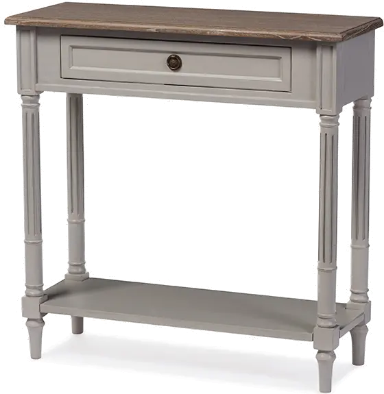 6654-RCW Rustic French Country Accent Table - Edouard-3