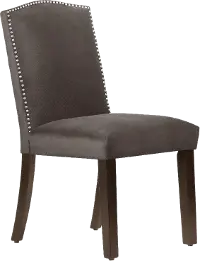 64-6NB-SVMSTCSM Reese Dark Brown Nail Button Back Dining Chair- Skyline Furniture