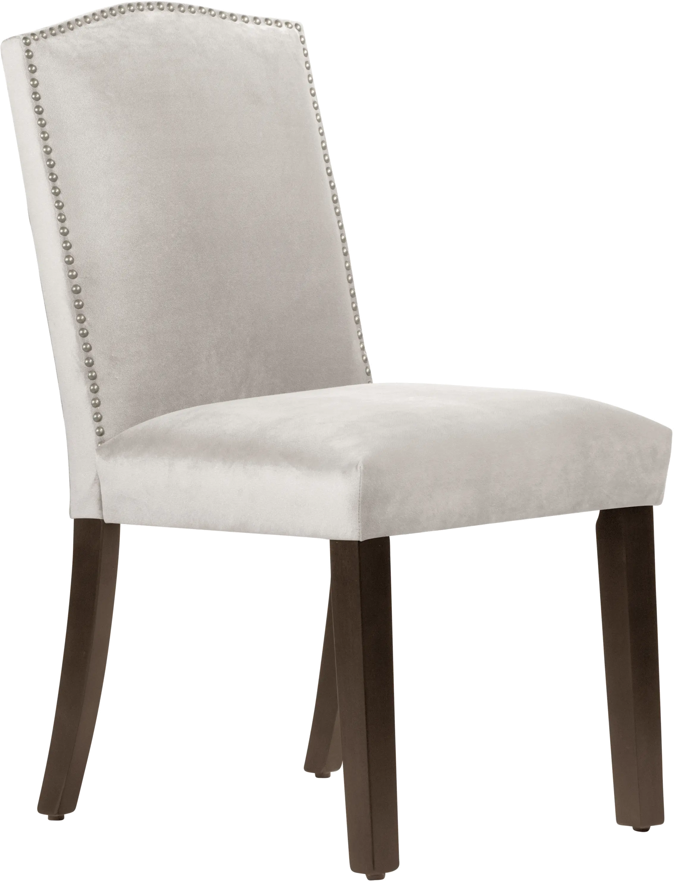 64-6NB-PWMSTDV Reese Light Gray Nail Button Back Dining Chair- Skyline Furniture-1