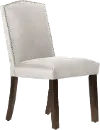 64-6NB-PWMSTDV Reese Light Gray Nail Button Back Dining Chair- Skyline Furniture