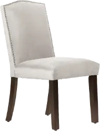 64-6NB-PWMSTDV Reese Light Gray Nail Button Back Dining Chair- Skyline Furniture