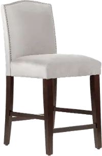 64-7NB-PWMSTDV Theo Light Gray Nail Button Back Counter Stool- Skyline Furniture