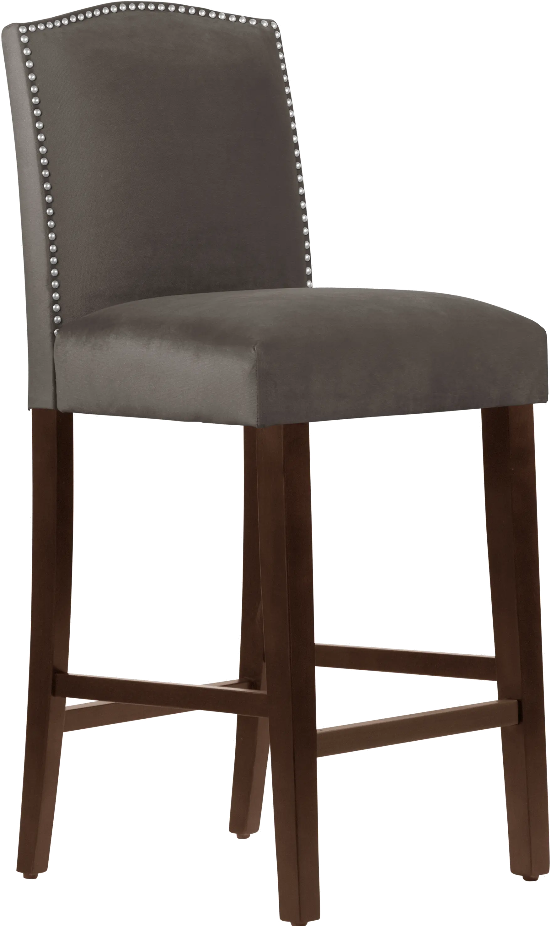 64-8NB-SVMSTCSM Theo Dark Brown Nail Button Back Bar Stool- Skyline Furniture-1