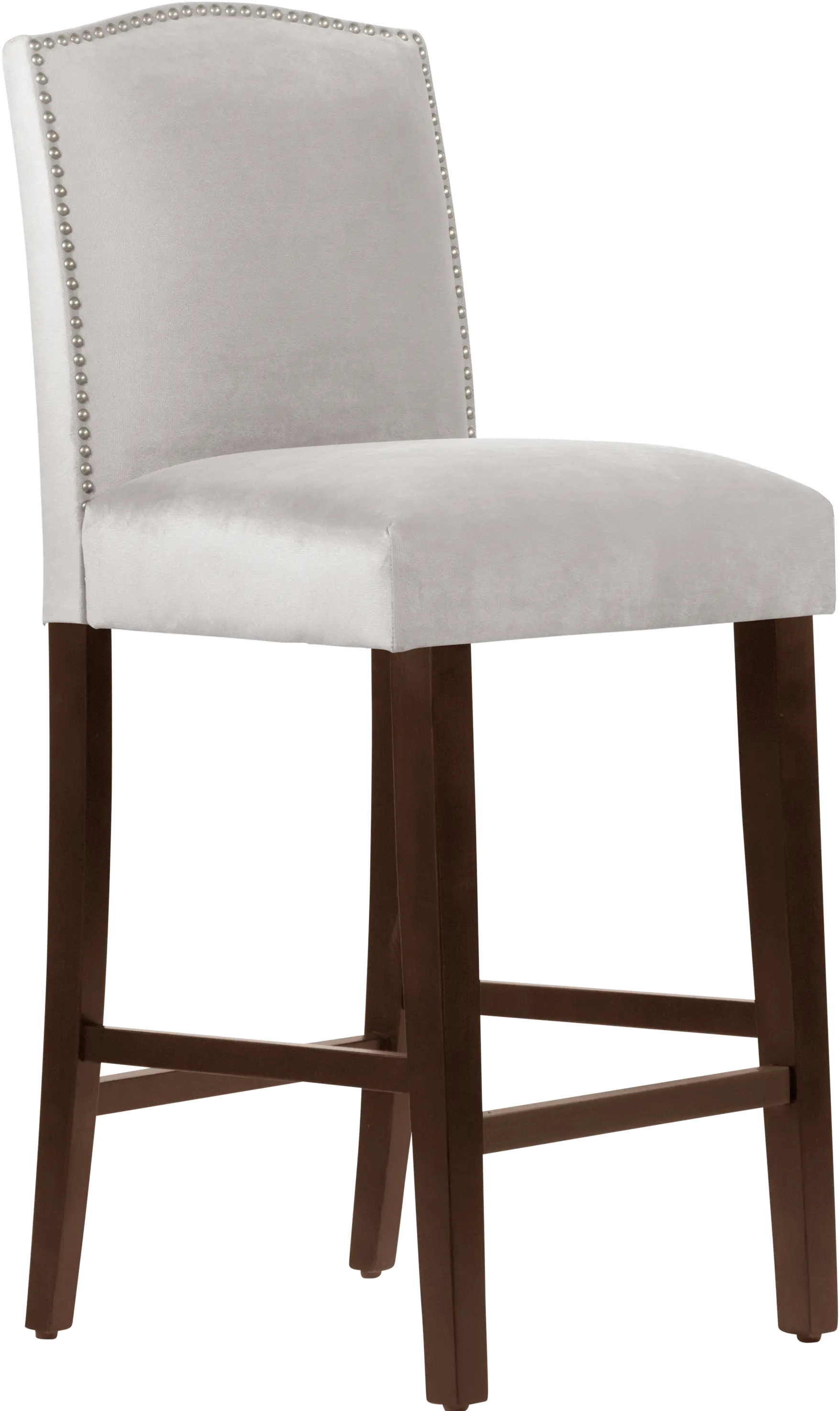 Theo Light Gray Nail Button Back Bar Stool- Skyline Furniture RC