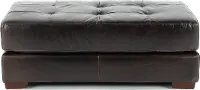 Mayfair Tobacco Brown Leather Ottoman