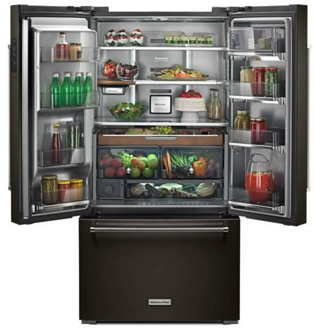 KRFC704FBS KitchenAid 23.8 cu ft French Door Refrigerator - Counter Depth Black Stainless Steel-3