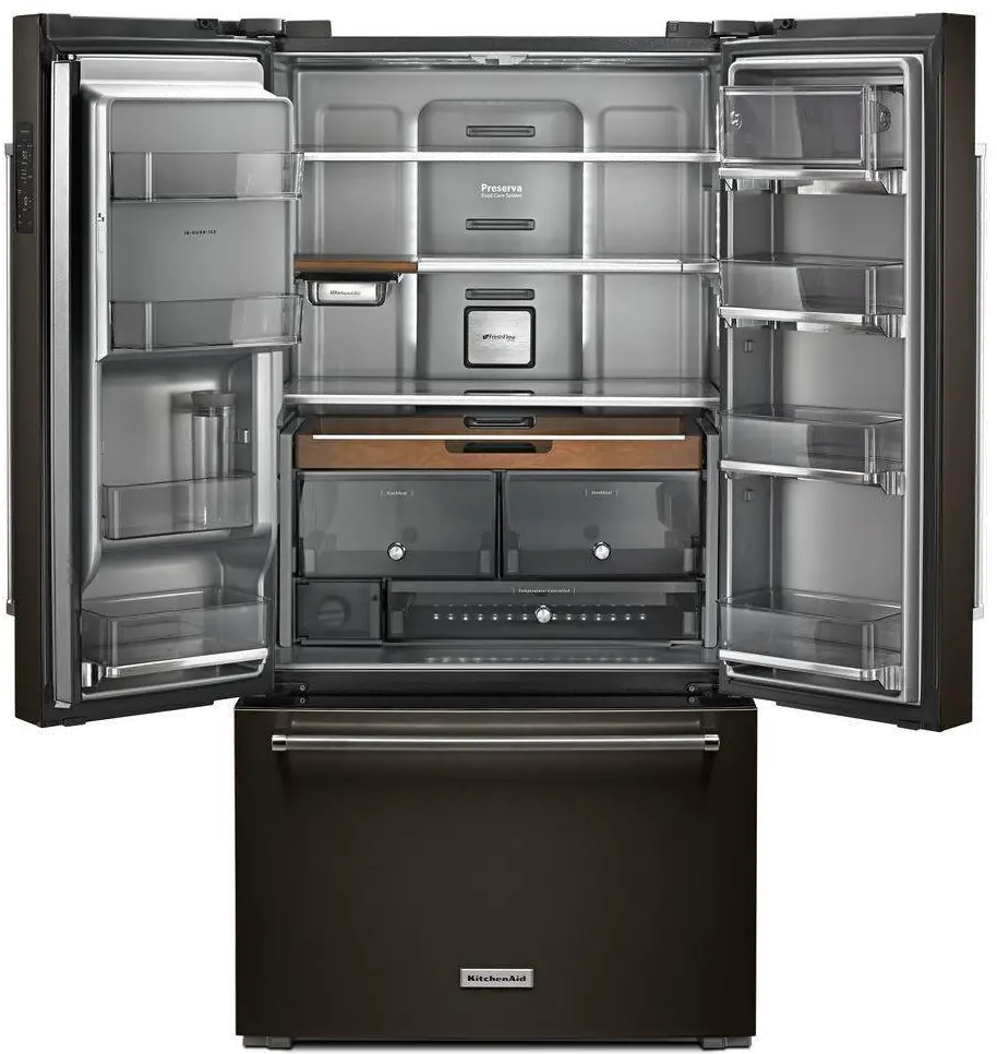 KRFC704FBS KitchenAid 23.8 cu ft French Door Refrigerator - Counter Depth Black Stainless Steel-4